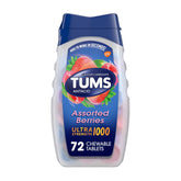 TUMS Ultra Strength Antacid Tablets, Assorted Berries, 72 Ct