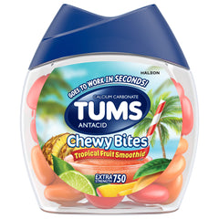 Tums Chewy Bites Antacid Chewables Tropical Fruit Smoothie - 32ct