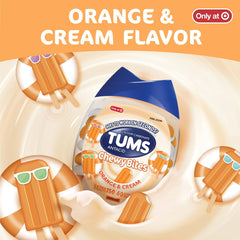 Tums Chewy Bites Orange and Cream Extra Strength Chewable Antacid for Heartburn - 60ct