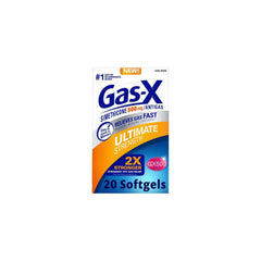 Tums 32 Count Chewy Bites Antacid Chewables Tropical Fruit Smoothie + 
Gas-X 20 Count Ultimate Strength Gas Relief SoftGels