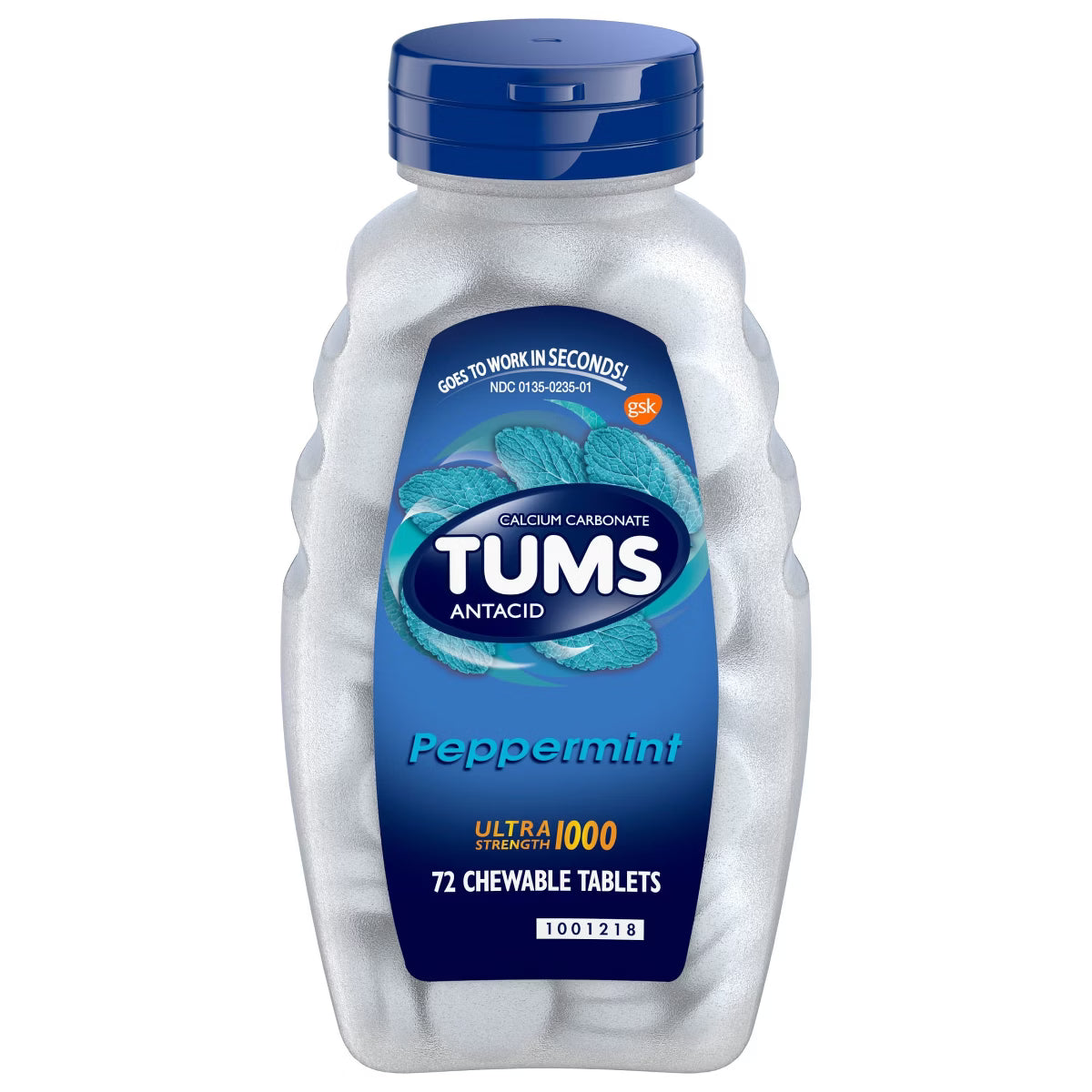 TUMS Ultra Strength Antacid Tablets, Mint Flavor, 72 Count
